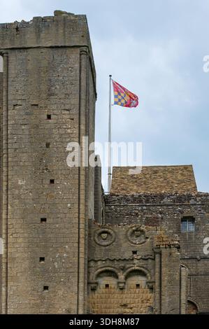 Héritages anglais Château normand du 12ème siècle au château Rising Castle près de King’s Lynn, Norfolk, Angleterre, Royaume-Uni. Banque D'Images