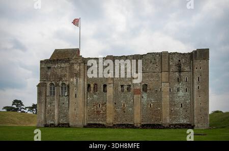 Héritages anglais Château normand du 12ème siècle au château Rising Castle près de King’s Lynn, Norfolk, Angleterre, Royaume-Uni. Banque D'Images