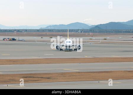 Incheon, Corée du Sud : Asiana Airlines Star Alliance Boeing 777 gros porteurs au sol à l'aéroport international d'Incheon Banque D'Images