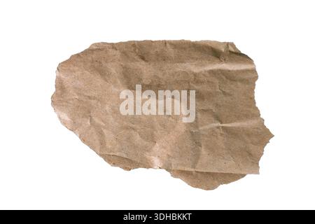 Texture de papier brun déchiré froissé pour les thèmes Vintage et Craft Design Banque D'Images