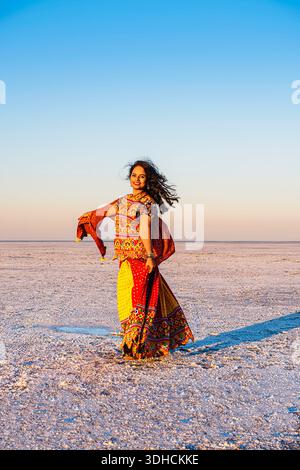 Inde, État du Gujarat, région de Kutch, le Grand Rann de Kutch, l'un des plus grands déserts de sel au monde Banque D'Images