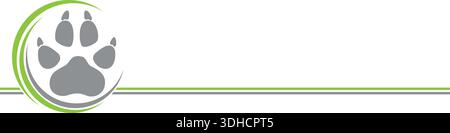 Patte de chien, patte de loup, fond animal Illustration de Vecteur