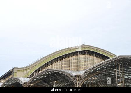 Le toit de la gare centrale de Cologne en hiver Banque D'Images