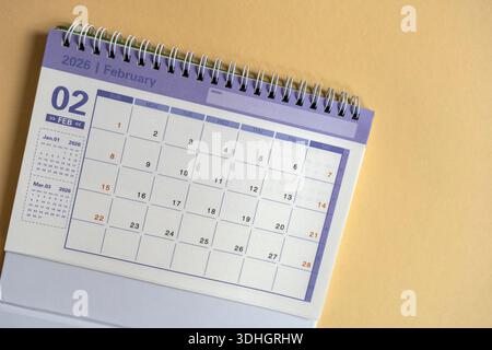 Calendrier de bureau pour juin 2026. Un calendrier de bureau pour la planification, la planification, l'affectation, l'organisation et la gestion de chaque date. Banque D'Images