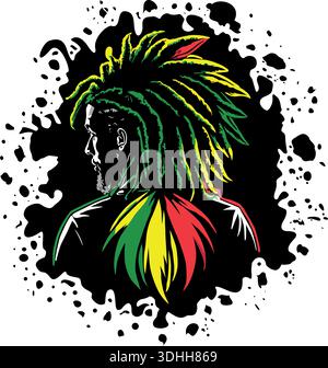 RASTA MAN Illustration de Vecteur