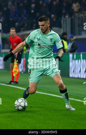 Bergame, Italie, 21 janvier 2026. Oihan Sancet en action lors d'un match de Ligue des champions de l'UEFA 2025/26 entre Atalanta BC et Athletic Club au New Balance Arena à Bergame, en Italie Banque D'Images