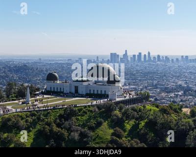 DefaGriffith Observatory à Los Angeles, Californie, avec vue panoramique sur le centre-ville de Los Angeles et les environs Hollywood Hills.ult Banque D'Images