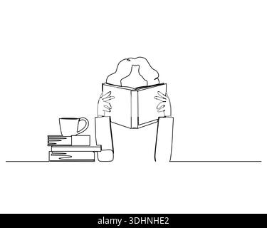 L'art à une ligne représente un enseignant ou un présentateur masculin tenant un pointeur, debout à côté d'un tableau blanc et un concept d'éducation d'ordinateur portable, apprentissage en ligne Illustration de Vecteur