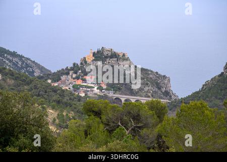Hiver à EZE Sud France Banque D'Images