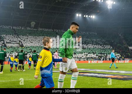 Budapest, Hongrie. 22 janvier 2026. Cadu de Ferencvaros vu lors du match de l'UEFA Europa League entre Ferencvaros et Panathinaikos au Groupama Arena de Budapest. Crédit : Gonzales photo/Alamy Live News Banque D'Images