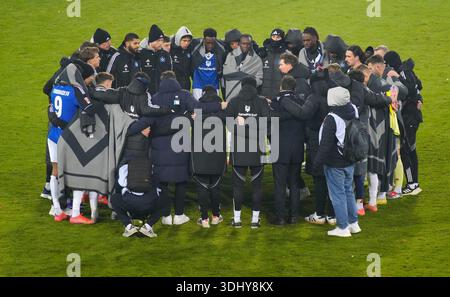 Entraîneur Merlin Polzin (HSV Hambourg) avec l'équipe HSV Hambourg après le match Hambourg, 23 janvier 2026, football, Bundesliga, Pauli Hamburg - HSV Hamburg Hamburg Banque D'Images