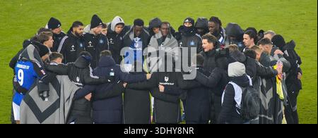 Entraîneur Merlin Polzin (HSV Hambourg) avec l'équipe HSV Hambourg après le match Hambourg, 23 janvier 2026, Football, Bundesliga, Pauli Hamburg - HSV Hamburg Banque D'Images