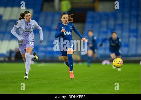 Liverpool, Royaume-Uni. 23 janvier 2026. Pendant le match Barcleys WSL entre Everton et Brighton au Goodison Park, Liverpool, Angleterre. Crédit : SPP Sport Press photo. /Alamy Live News Banque D'Images