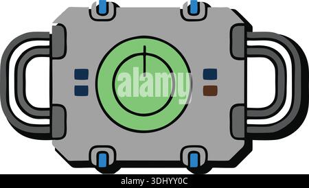 Vecteur de passerelle IoT Smart agriculture pour l'agriculture de précision, la technologie du système de gestion des plantations d'huile de palme et la surveillance des cultures industrielles Illustration de Vecteur