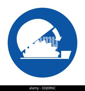 Icône moderne représentant un service de livraison de nourriture avec cloche et assiette sur fond bleu. Représente la commodité, l'hospitalité et l'expertise moderne de la restauration Illustration de Vecteur