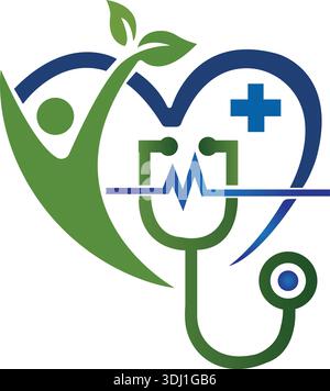 medical hart logo design hartbit logo man hart design Illustration de Vecteur