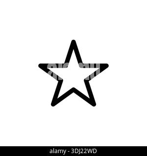 Icône contour d'étoile graphique, symbole d'étoile simple à cinq branches pour l'évaluation ou les favoris Illustration de Vecteur