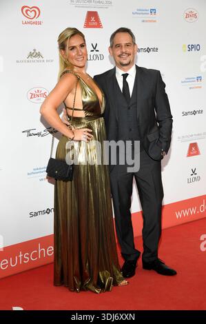 Moritz Bleibtreu mit Ehefrau Saskia Bleibtreu beim 50. Deutschen Filmball 2026 im Hotel Bayerischer Hof. München, 24.01.2026 Banque D'Images