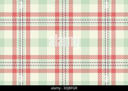 Motif écossais à carreaux de réglage, tissu textile de tartan de recouvrement. Texture transparente de fond vectoriel calme dans la palette de couleurs blanches et claires. Illustration de Vecteur