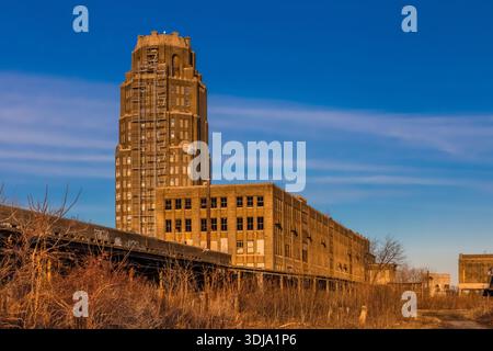 Bâtiment principal du terminal et autres ruines du terminal central de Buffalo à Buffalo, New York, États-Unis [pas de publication ; licence éditoriale uniquement] Banque D'Images