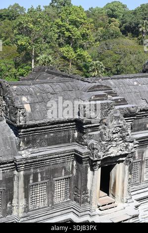 Découverte des ruines d'Angkor Wat, près de Siem Reap Banque D'Images