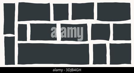 Cadre de mise en page rectangle foncé abstrait Illustration de Vecteur