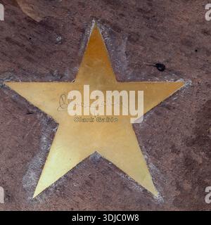 Phoenix, USA - 14 juin : le nom des étoiles en cuivre comme Clark Gable reflète la gloire passée de l'Hôtel San Carlos à Phoenix, USA. Banque D'Images
