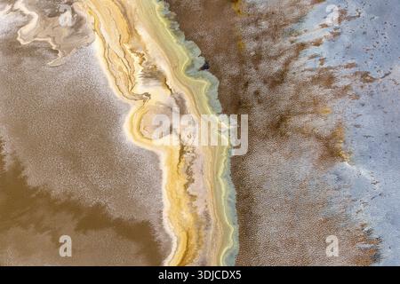 Lac Magadi, vue aérienne, sud du Kenya Banque D'Images