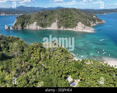 Isla Jesuita, Costa Rica : Paradis tropical vue sur la plage Banque D'Images