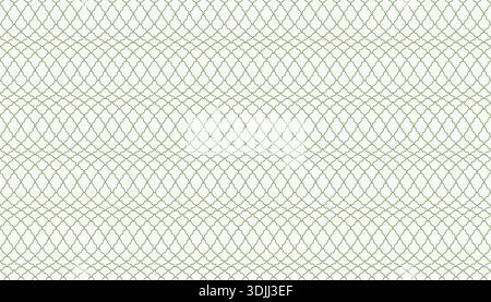 Motif vectoriel subtil et sans couture de ligne courbe vert clair croisant. Cet élégant design quatrefoil à ligne mince ou peau de serpent est idéal pour sophist Illustration de Vecteur