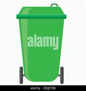 Concept de ville propre à Mumbai, en Inde, montrant des poubelles à code couleur promouvant la propreté, la séparation des déchets, le recyclage et la sensibilisation à Swachh Bharat. Illustration de Vecteur