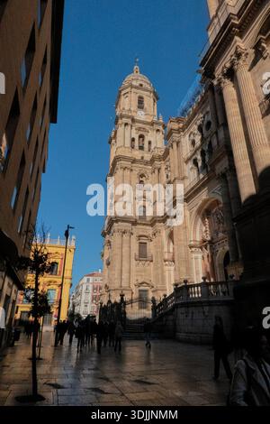 La cathédrale de Málaga dans le Centro Historico, Málaga Andalucia, Espagne Banque D'Images