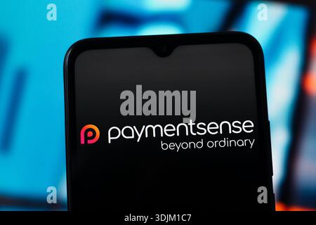 Canada. 27 janvier 2026. Dans cette illustration photo, le logo Paymentsense (Pay Mentsense) est affiché sur l'écran d'un smartphone. (Crédit image : © Thomas Fuller/SOPA images via ZUMA Press Wire) USAGE ÉDITORIAL SEULEMENT ! Non destiné à UN USAGE commercial ! Banque D'Images
