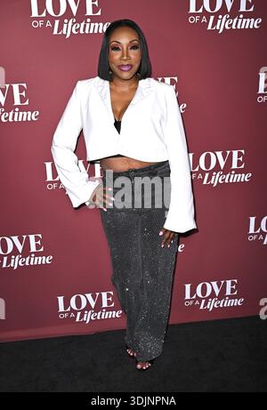 Los Angeles, États-Unis. 27 janvier 2026. Angela White arrive à la célébration « Love of A Lifetime », organisée par Lifetime at Poppy le 27 janvier 2026 à Los Angeles, CA. © Starbuck/ Credit : AFF/Alamy Live News Banque D'Images