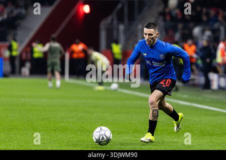 Alejandro Grimaldo (Bayer 04 Leverkusen, 20) UEFA Champions League : Bayer 04 Leverkusen - Villarreal FC ; BayArena, Leverkusen ; 28.01.2026 Banque D'Images