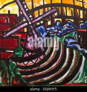 Photo 56, Dutch Mill, Jacoba Heemskerck van Beest, 1916, Berlin Neue Nationalgalerie, Berlin, Allemagne, Europe Banque D'Images