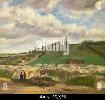 La colline de Montmartre avec carrière de pierre, Vincent van Gogh, 1886 Banque D'Images