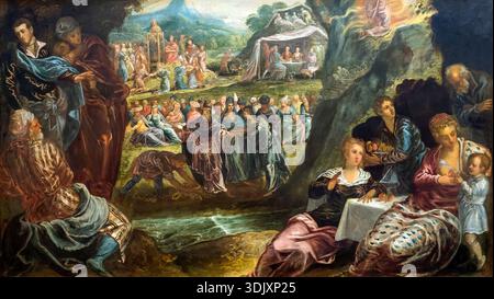 Le culte du veau d'or, Jacopo Tintoretto, 1560 Banque D'Images