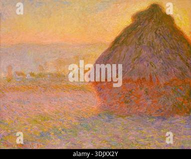 Grainstack, coucher de soleil, Claude Monet, 1891 Banque D'Images