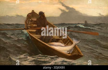 L'avertissement de brouillard, Winslow Homer, 1885 Banque D'Images