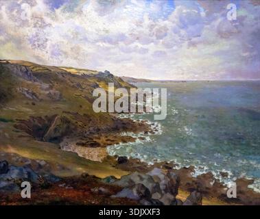 Les falaises de Greville, les falaises de Greville, Jean-François Millet, 1871-1872 Banque D'Images