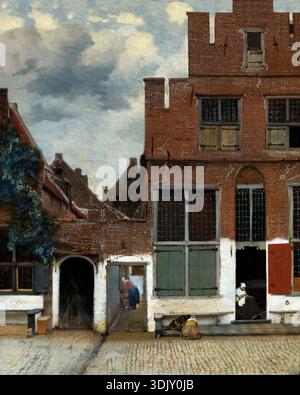 Vue de maisons à Delft, Little Street, par Johannes Vermeer, vers 1660 Banque D'Images