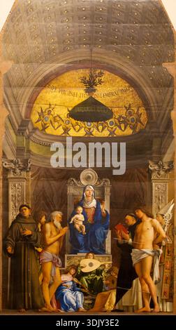 Retable de San Giobbe, de Giovanni Bellini, vers 1487, Galleria dell'Accademia, Venise, Italie, Europe Banque D'Images