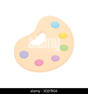 Palette d'artistes. Outils pour artistes. Concept de changer et de choisir la couleur. Illustration de Vecteur