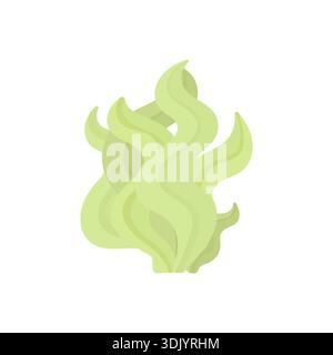 Algues simples. Plantes dans la mer. Illustration de Vecteur