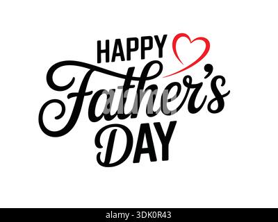 Affiche de typographie avec cravate de ruban pour la fête des pères Illustration de Vecteur