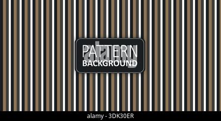 Fond vertical noir blanc et marron rayé avec panneau de texte centré Illustration de Vecteur