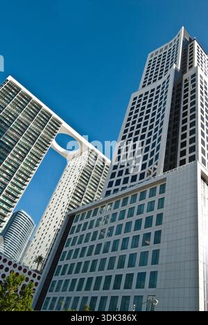Gratte-ciel du quartier du centre-ville à Miami, Floride Banque D'Images