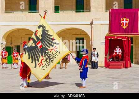 Dans Guardia Parade, Historical Drama, Fort St Elmo, la Valette, Malte Banque D'Images