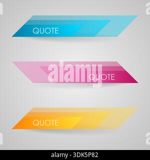 Autocollants de bannière géométrique abstraits colorés avec des dégradés en couches dans des teintes vives, parfaits pour la conception, les étiquettes et les projets de marque modernes. Vecteur il Illustration de Vecteur